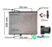VAN WEZEL 40002267 Radiator, engine cooling for CITRO?N,PEUGEOT