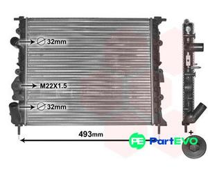VAN WEZEL ENGINE COOLING RADIATOR 43002197 FOR RENAULT DACIA