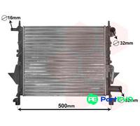 VAN WEZEL ENGINE COOLING RADIATOR 43002217 FOR RENAULT