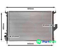 VAN WEZEL ENGINE COOLING RADIATOR 43002477 FOR RENAULT DACIA