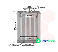 VAN WEZEL ENGINE COOLING RADIATOR 53002360 FOR CITROËN PEUGEOT TOYOTA