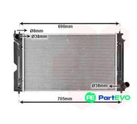VAN WEZEL ENGINE COOLING RADIATOR 53002386 FOR TOYOTA
