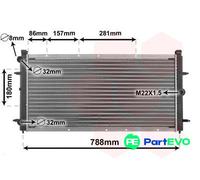 VAN WEZEL 58002114 Radiator, engine cooling for VW