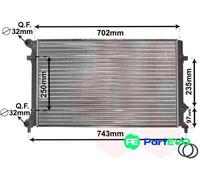 VAN WEZEL ENGINE COOLING RADIATOR 58002204 FOR AUDI SKODA VW