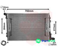 VAN WEZEL ENGINE COOLING RADIATOR 58002224 FOR SEAT VW