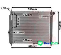 VAN WEZEL ENGINE COOLING RADIATOR 81002066 FOR CHEVROLET DAEWOO
