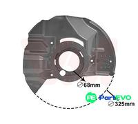 VAN WEZEL FRONT LEFT BRAKE DISC SPLASH GUARD 0646371 FOR BMW