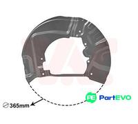 VAN WEZEL FRONT RIGHT BRAKE DISC SPLASH GUARD 0655372 FOR BMW