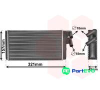VAN WEZEL INTERIOR HEATING HEAT EXCHANGER 03006052 FOR AUDI