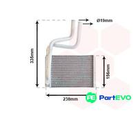 VAN WEZEL INTERIOR HEATING HEAT EXCHANGER 18006286 FOR FORD