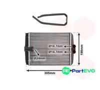 VAN WEZEL INTERIOR HEATING HEAT EXCHANGER 30006250 FOR MERCEDES-BENZ