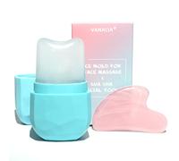 VANALIA Ice Roller for Face and Eye, Gua Sha Face Massage, Skin Care Set Facial Beauty Ice Roller, Silicone Ice Mold for Face Beauty(Blue)