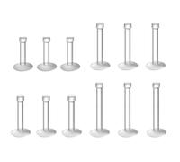 VANANA 12 Pieces Clear Labret Lip Stud, Plastic Tragus Helix Cartilage Invisible Lip Studs Nose Stud Earrings Piercing Jewelry 6/8/10/12mm