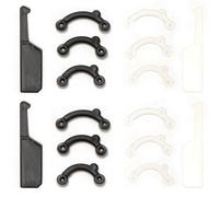 VANANA 6 Pairs Nose Lifting Shaper Inserts, 3 Sizes Invisible Nose Lifter Soft Silicone No Pain Nose Up Corrector Beauty Tool, Comfortable Easy Install Removable (Black & White)