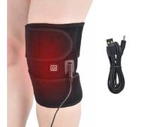 VANANA Heated Knee Brace, Heated Knee Warp Warmer 3 Heating Modes Knee Warmer Wrap for Muscles Joint Pain Comfort, Come with Power Cable, Unisex for Men Women (M, 1, Set)