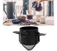 VANANA Reusable Pour Over Coffee Maker, Stainless Steel Cone Coffee Dripper Filter 1-2 Cup, Paperless with Collapsible Holders for Home Office Travel Camping