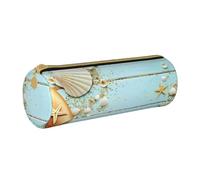 VANANI Beach Theme Seashells Portable Pencil Case, Multifunctional Pencil Case, Pencil Case for Teenagers, with Zipper Suitable for Schools and Offices