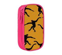 VANANI Black Gibbon Monkey Large Capacity Pencil Case, Multifunctional Pencil Case, Zipper Portable Pencil Case, Student Office Supplies.