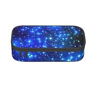 VANANI Blue Shining Stars Large Capacity Pencil Case, Multifunctional Pencil Case, Stationery Storage Supplies for Office and School.