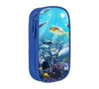 VANANI Colorful 3D Nature Scenic of Sea Underwater of Tropical Fishes Large Capacity Pencil Case, Multifunctional Pencil Case, Zipper Portable Pencil Case, Student Office Supplies.