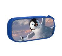 VANANI Happy Penguin Large Capacity Pencil Case, Multifunctional Pencil Case, Zipper Portable Pencil Case, Student Office Supplies.