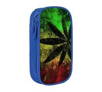 VANANI Jamaica Flag Leaves Large Capacity Pencil Case, Multifunctional Pencil Case, Zipper Portable Pencil Case, Student Office Supplies.