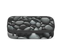 VANANI Many Black Pebbles Large Capacity Pencil Case, Multifunctional Pencil Case, Stationery Storage Supplies for Office and School.