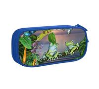 VANANI Many Frogs Sing On The Branches Large Capacity Pencil Case, Multifunctional Pencil Case, Zipper Portable Pencil Case, Student Office Supplies.