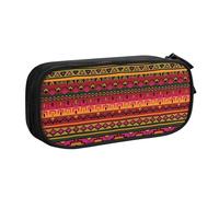 VANANI Mexican Folk Art Boho Large Capacity Pencil Case, Multifunctional Pencil Case, Zipper Portable Pencil Case, Student Office Supplies.