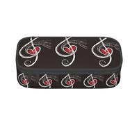 VANANI Music Symbols Love Large Capacity Pencil Case, Multifunctional Pencil Case, Stationery Storage Supplies for Office and School.