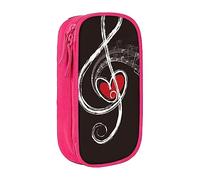 VANANI Music Symbols Love Large Capacity Pencil Case, Multifunctional Pencil Case, Zipper Portable Pencil Case, Student Office Supplies.