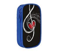 VANANI Music Symbols Love Large Capacity Pencil Case, Multifunctional Pencil Case, Zipper Portable Pencil Case, Student Office Supplies.