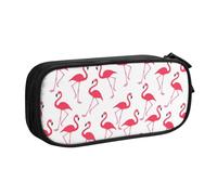 VANANI Pink Flamingo Pattern Large Capacity Pencil Case, Multifunctional Pencil Case, Zipper Portable Pencil Case, Student Office Supplies.