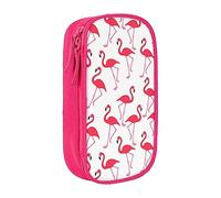 VANANI Pink Flamingo Pattern Large Capacity Pencil Case, Multifunctional Pencil Case, Zipper Portable Pencil Case, Student Office Supplies.