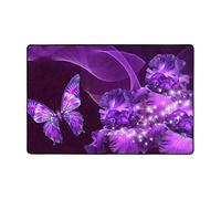 VANANI Purple Butterfly Soft Non-Slip Rugs,Suitable For Bedroom,Living Room,Balcony And Office.There Are Many Sizes.