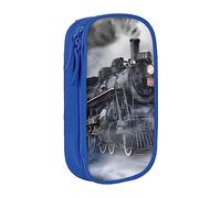 VANANI Steam Train Clouds Large Capacity Pencil Case, Multifunctional Pencil Case, Zipper Portable Pencil Case, Student Office Supplies.