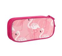 VANANI Summer Flamingo Palm Leaves Large Capacity Pencil Case, Multifunctional Pencil Case, Zipper Portable Pencil Case, Student Office Supplies.