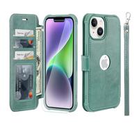 VANAVAGY Wallet Case for iPhone 13/14 6.1 Inch,Forest Green