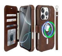 VANAVAGY Wallet Case for iPhone 15 Pro 6.1 Inch,Brown