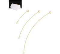 VANBARIS 925 Sterling Silver Necklace Extenders Gold Necklace Extender Chain Bracelet Anklet Jewelry Extension for Women, 3 Piece Set (2, 4, 6 Inches)