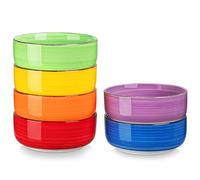 Vancasso Bonita Cereal Bowls Set of 6, 24 oz Ceramic Soup, Dessert & Dipping Bowls, Dishwasher & Microwave Safe, for Salad, Porridge, Rice, Warm Color