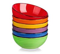 vancasso Bonita Cereal Bowls Set of 6, 27 Oz Ceramic Soup Bowls, Serving Bowls for Salad, Noodle, Porridge, Rice, Dishwasher & Microwave Safe, Warm Color
