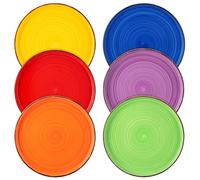 vancasso Bonita Dessert Plates Set of 6, 8.5 inch Ceramic Dinnerware Set, Scratch Resistant Dinner Plates, Dishwasher and Microwave Safe, Salad Plates, Side Plates for Pasta, Main Course, Warm Color