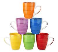 vancasso Bonita Large Mugs Set of 6, 500ml Stoneware Coffee Cup and Mug, Microwave & Dishwasher Safe Tea Cups, Mugs for Hot Drinks, Warm Color