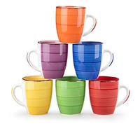vancasso Bonita Mugs Set of 6, 360ml Stoneware Coffee Cup and Mug, Microwave & Dishwasher Safe Tea Cups, Large Mugs for Hot Drinks, Warm Color