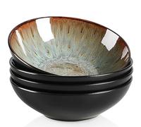 vancasso, Bubble Series. Ceramic Cereal Bowls 4 Pieces, Soup Plate, Ramen, Fruit, Salad, Breakfast -720ML