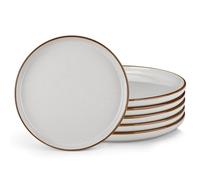 vancasso Loire 10.25 inch Dinner Plate for 6 People, Stoneware Side Plates for Dessert/Pasta/Main Course, Dishwasher and Microwave Safe, Scratch Resistant Serving Plate, Grey