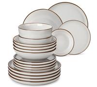 vancasso Loire Dinnerware Sets, 24 Piece Modern Grey Ceramics Dinner Sets for 6 People, Elegant Plates and Bowls Set Crockery Set, Dishwasher and Microwave Safe