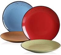 vancasso Navia Set of 4 Earthenware Dinner Plates Vintage Look