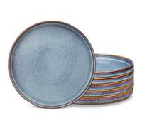 vancasso Onion Dinner Plates Set of 6, 10.25 Inch Vintage Ceramic Serving Plates for Pasta,Dessert,Salad, Scratch Resistant, Microwave Dishwasher Safe, Lavender Blue